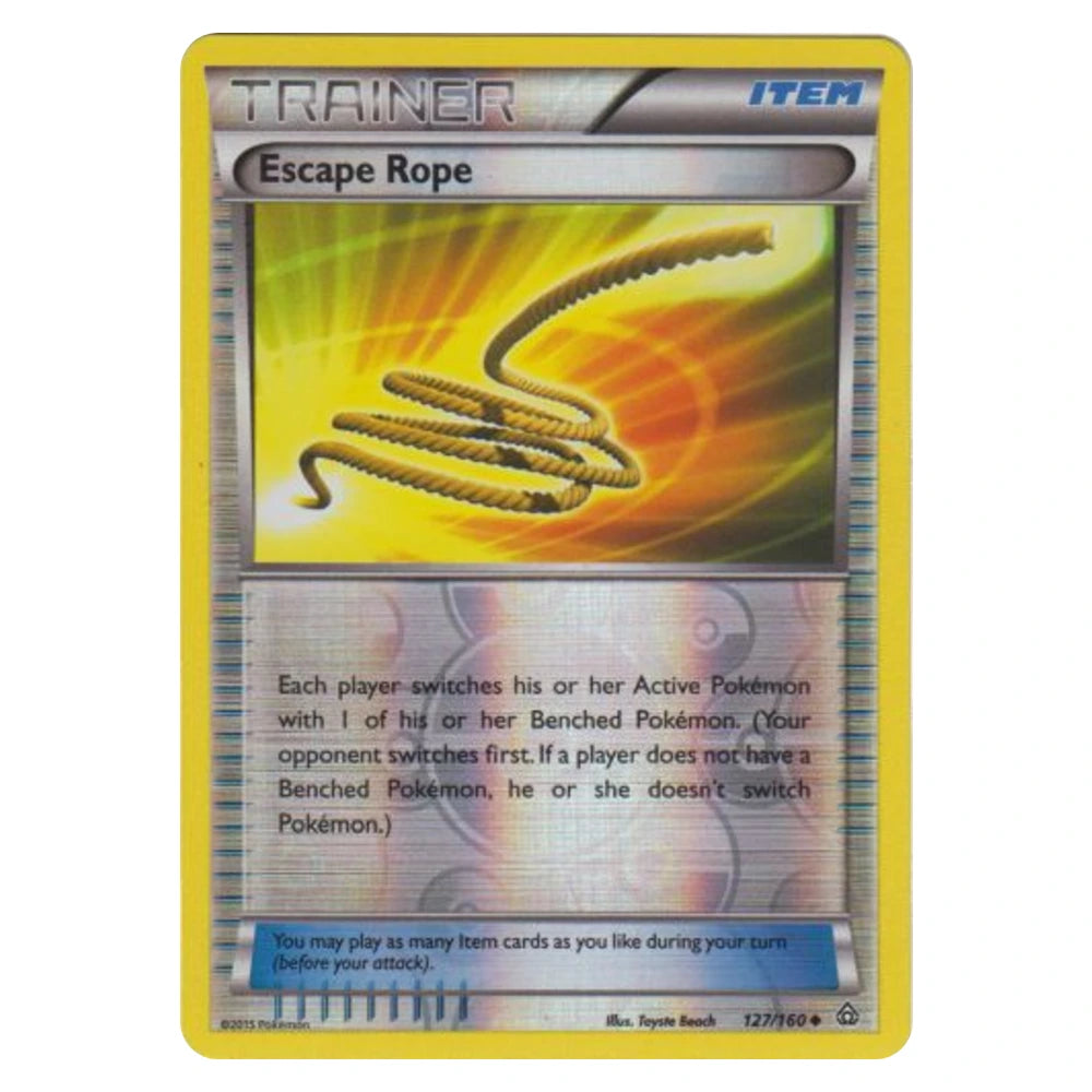 Escape Rope 127/160 Primal Clash reverse holo Pokémon card, scanned front