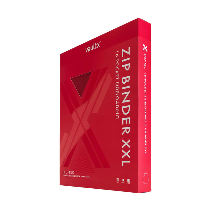 Vault X : 16-Pocket Exo-Tec Zip Binder XXL (1088 Cards) - Fire Red