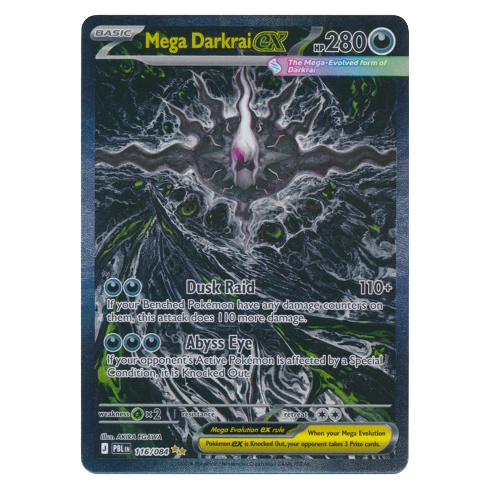 Mega Darkrai ex 116/084 Pitch Black Pokémon card, scanned front