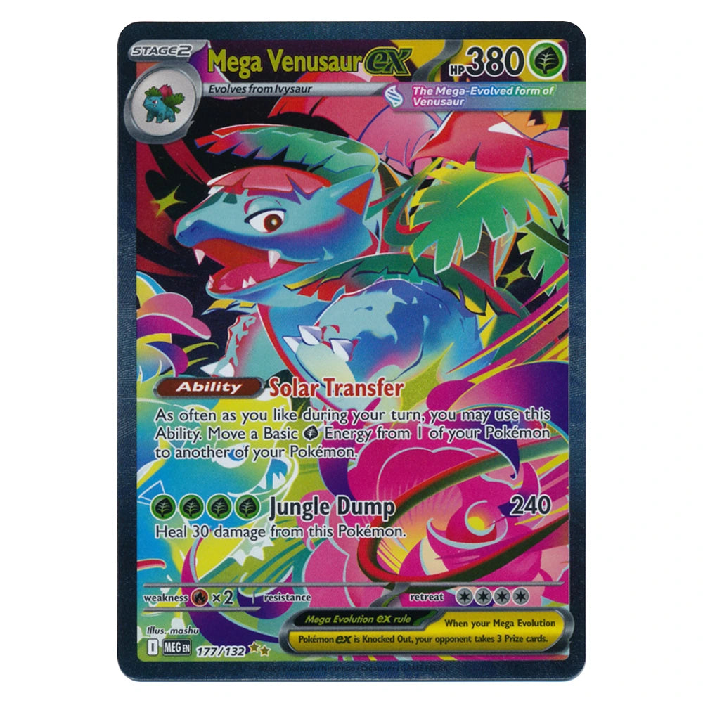 Mega Venusaur ex 177/132 Mega Evolution Pokémon card, scanned front