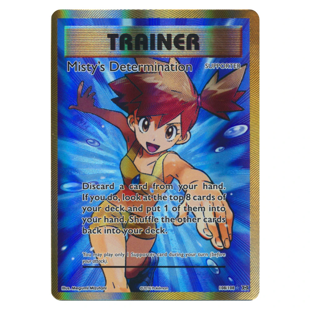 Misty's Determination 108/108 Evolutions Pokémon card, scanned front