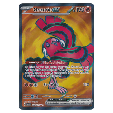 Oricorio ex 110/094 Phantasmal Flames Pokémon card, scanned front