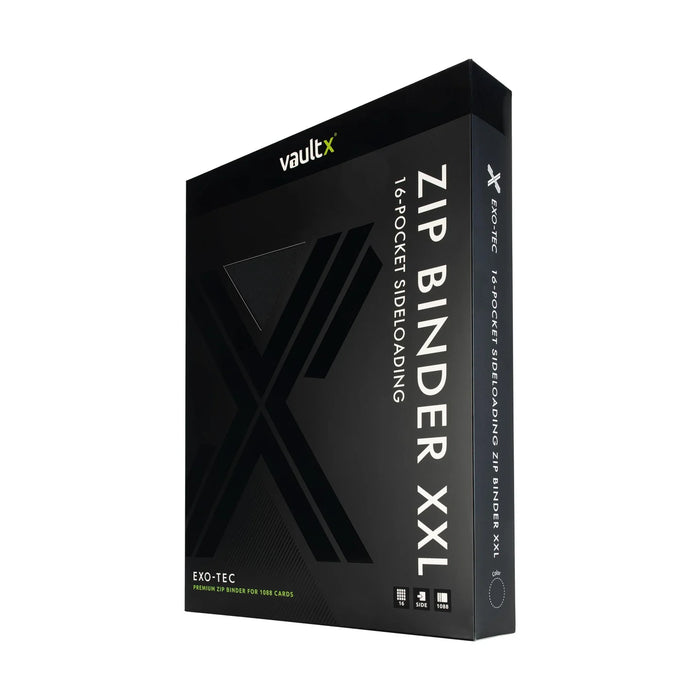 Vault X : 16-Pocket Exo-Tec Zip Binder XXL (1088 Cards) - Signature Black - Lockett Labs UK