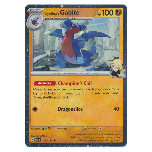 Cynthia's Gabite : ALTERNATE PROMO (Holo) - 103/182