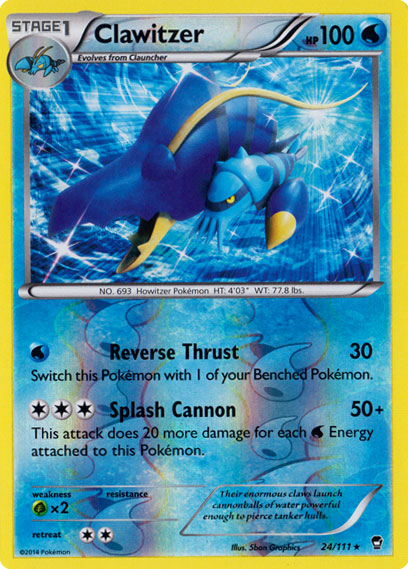Clawitzer : FURIOUS FISTS (Reverse holo) - 24/111 - Lockett Labs UK