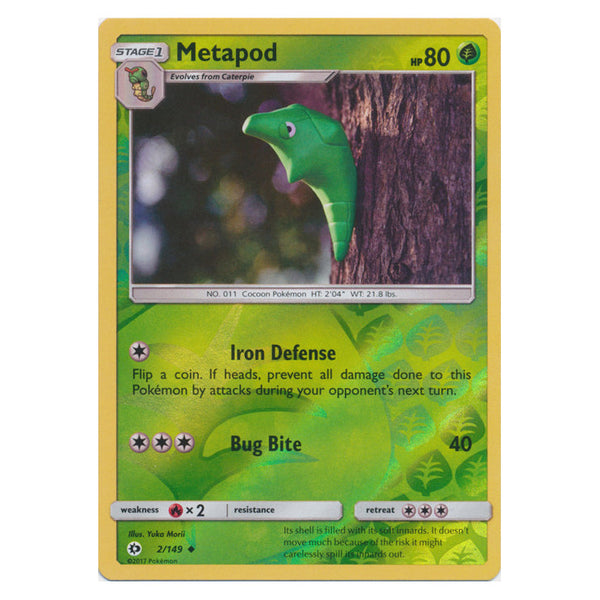 Metapod : SUN & MOON BASE (Reverse holo) - 2/149