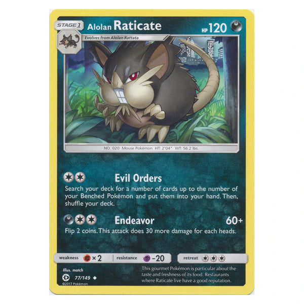 Alolan Raticate : SUN & MOON BASE - 77/149