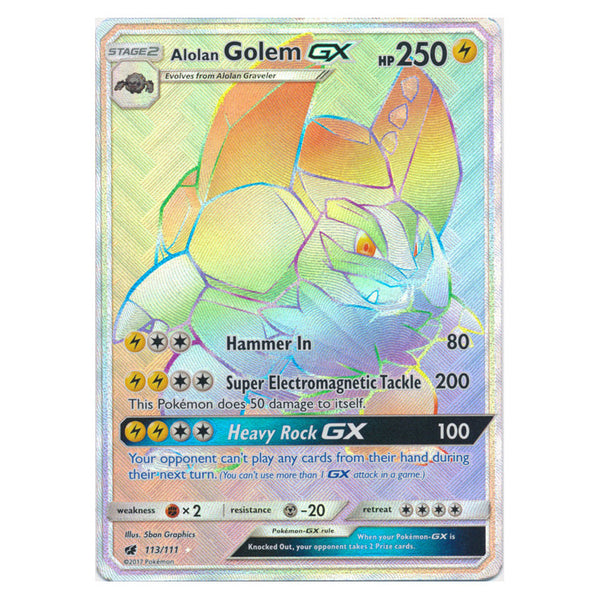 Alolan Golem GX : CRIMSON INVASION - 113/111