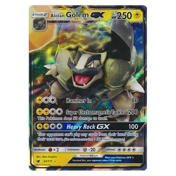 Alolan Golem GX : CRIMSON INVASION - 34/111