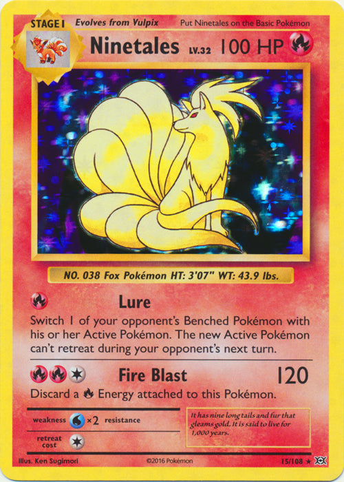 Ninetales : EVOLUTIONS (Holo) - 15/108 - Lockett Labs UK