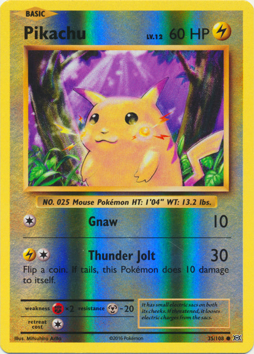 Pikachu : EVOLUTIONS (Reverse holo) - 35/108