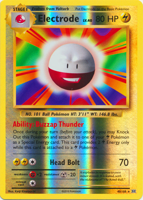 Electrode : EVOLUTIONS (Reverse holo) - 40/108 - Lockett Labs UK