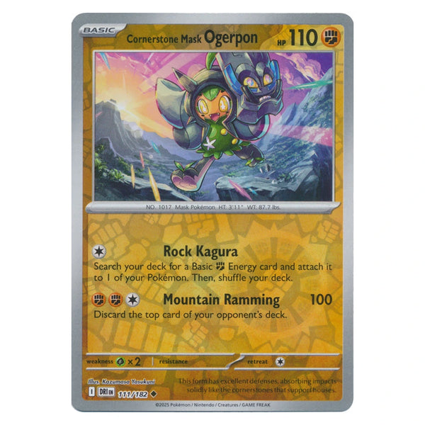 Cornerstone Mask Ogerpon : DESTINED RIVALS (Reverse holo) - 111/182
