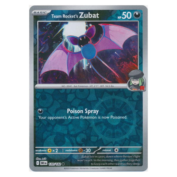 Team Rocket's Zubat : DESTINED RIVALS (Reverse holo) - 120/182