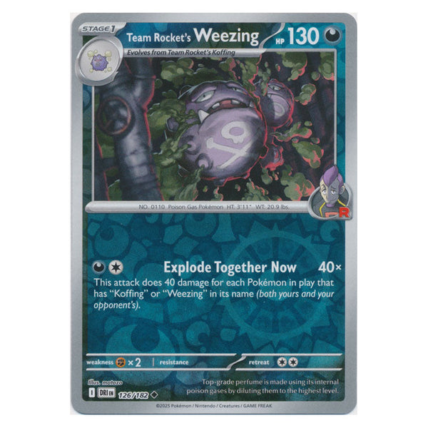 Team Rocket's Weezing : DESTINED RIVALS (Reverse holo) - 126/182