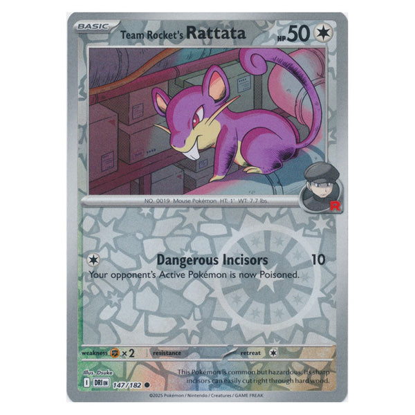 Team Rocket's Rattata : DESTINED RIVALS (Reverse holo) - 147/182