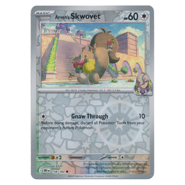 Arven's Skwovet : DESTINED RIVALS (Reverse holo) - 158/182