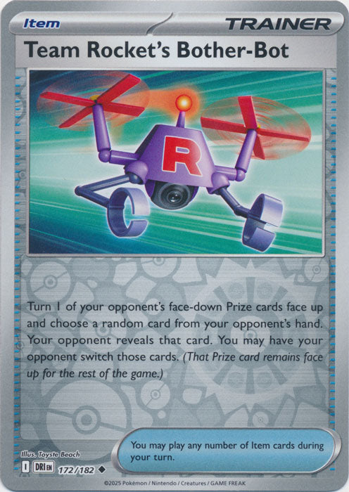 Team Rocket's Bother-Bot : DESTINED RIVALS (Reverse holo) - 172/182 - Lockett Labs UK