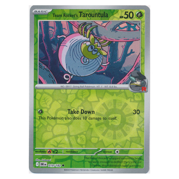 Team Rocket's Tarountula : DESTINED RIVALS (Reverse holo) - 019/182