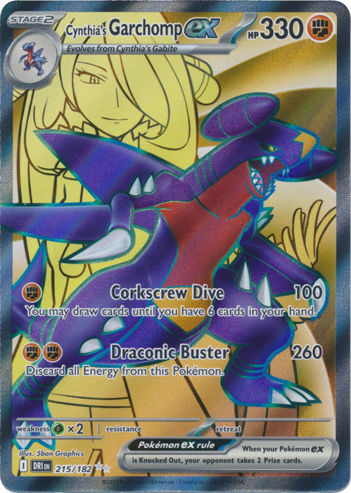Cynthia's Garchomp ex : DESTINED RIVALS - 215/182