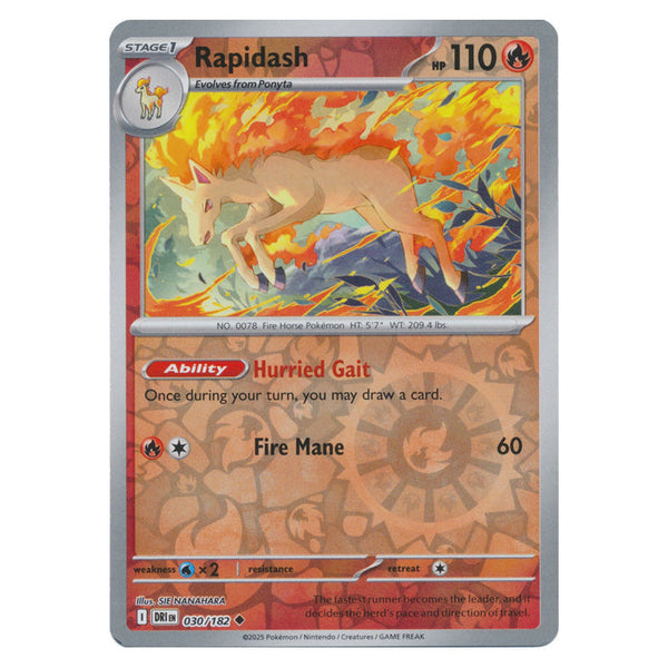 Rapidash : DESTINED RIVALS (Reverse holo) - 030/182