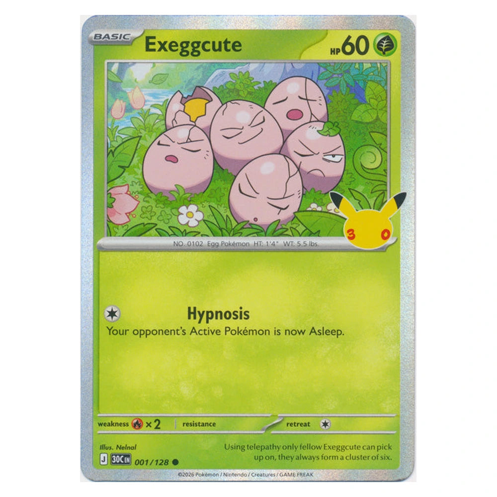 Exeggcute : 30TH CELEBRATION (Holo) - 001/128