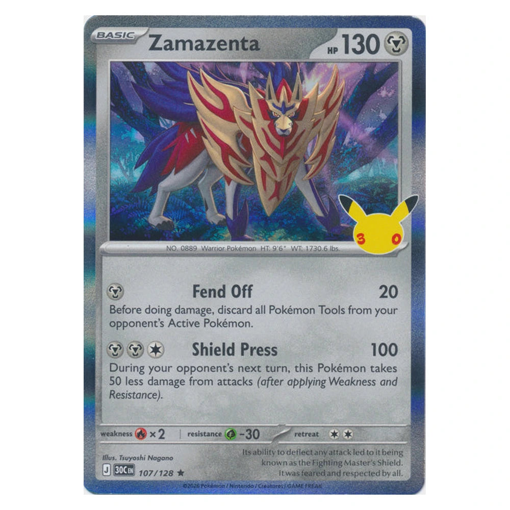 Zamazenta : 30TH CELEBRATION (Holo) - 107/128