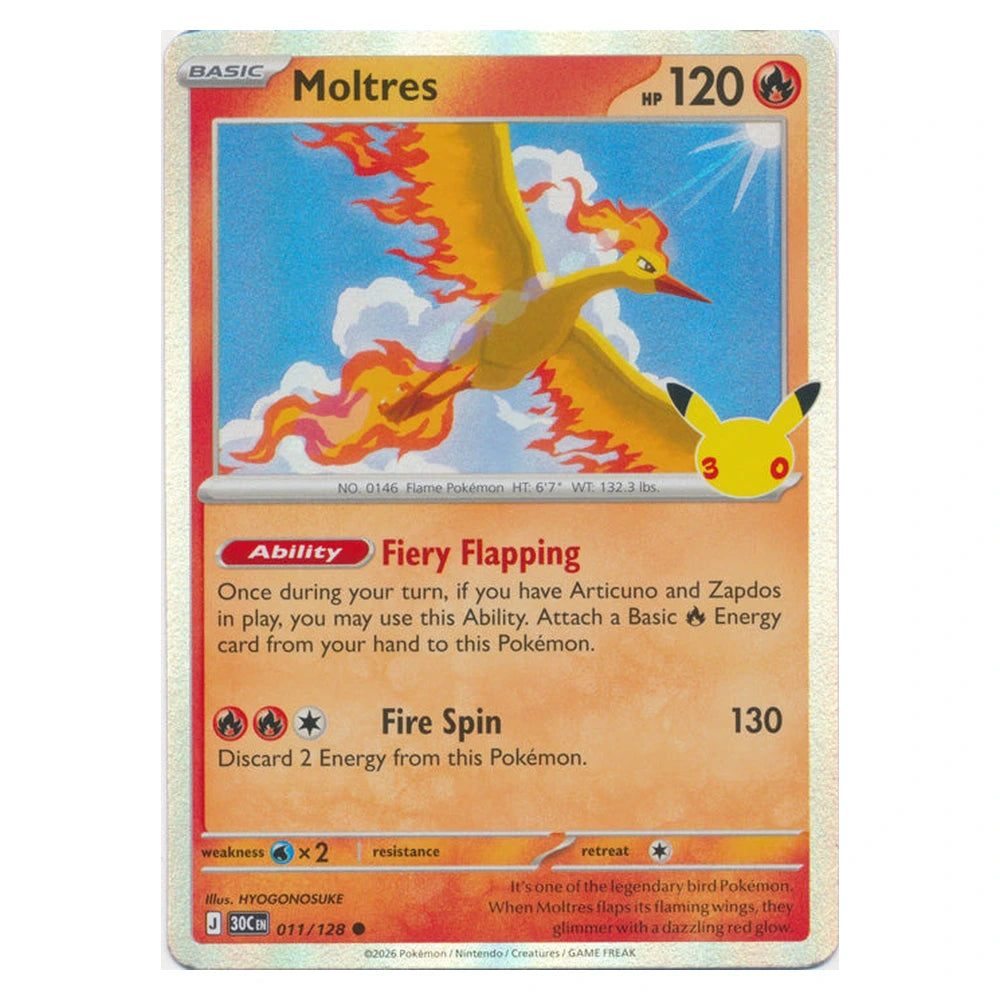 Moltres : 30TH CELEBRATION (Holo) - 011/128