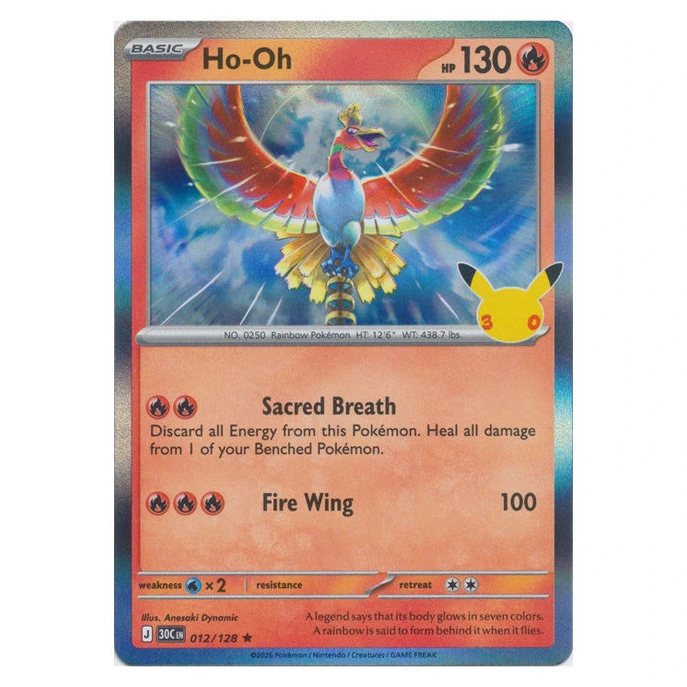 Ho-Oh : 30TH CELEBRATIONS (Holo) - 012/128