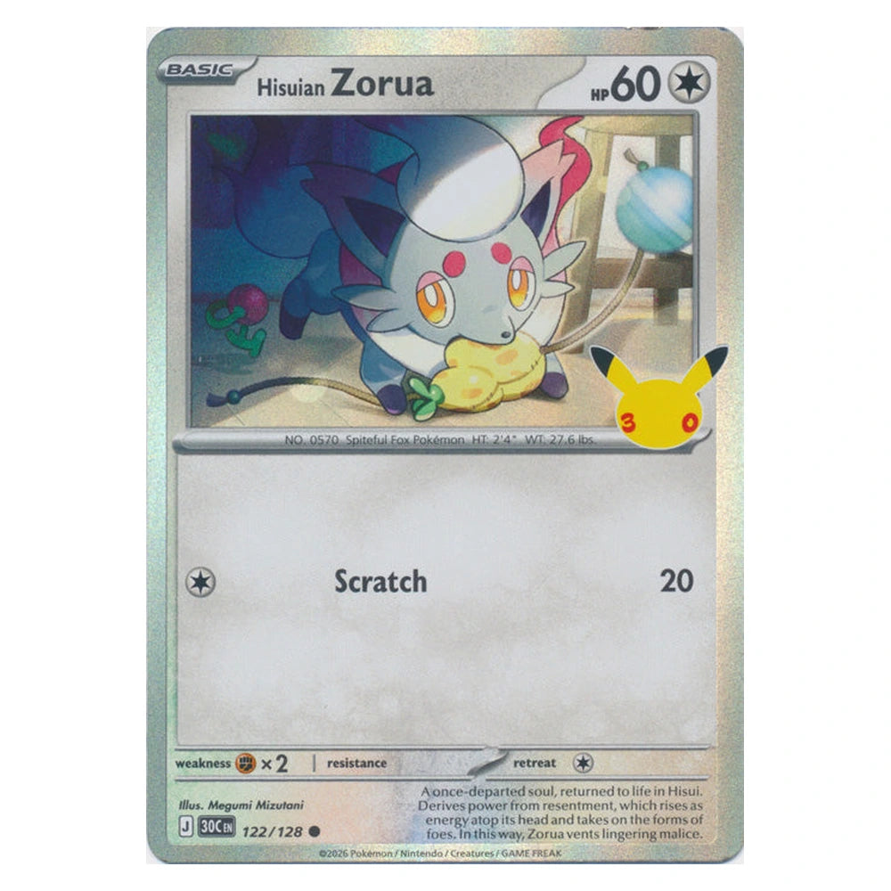 Hisuian Zorua : 30TH CELEBRATION (Holo) - 122/128