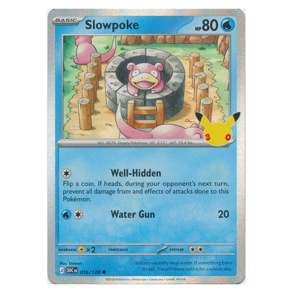 Slowpoke : 30TH CELEBRATION (Holo) - 016/128