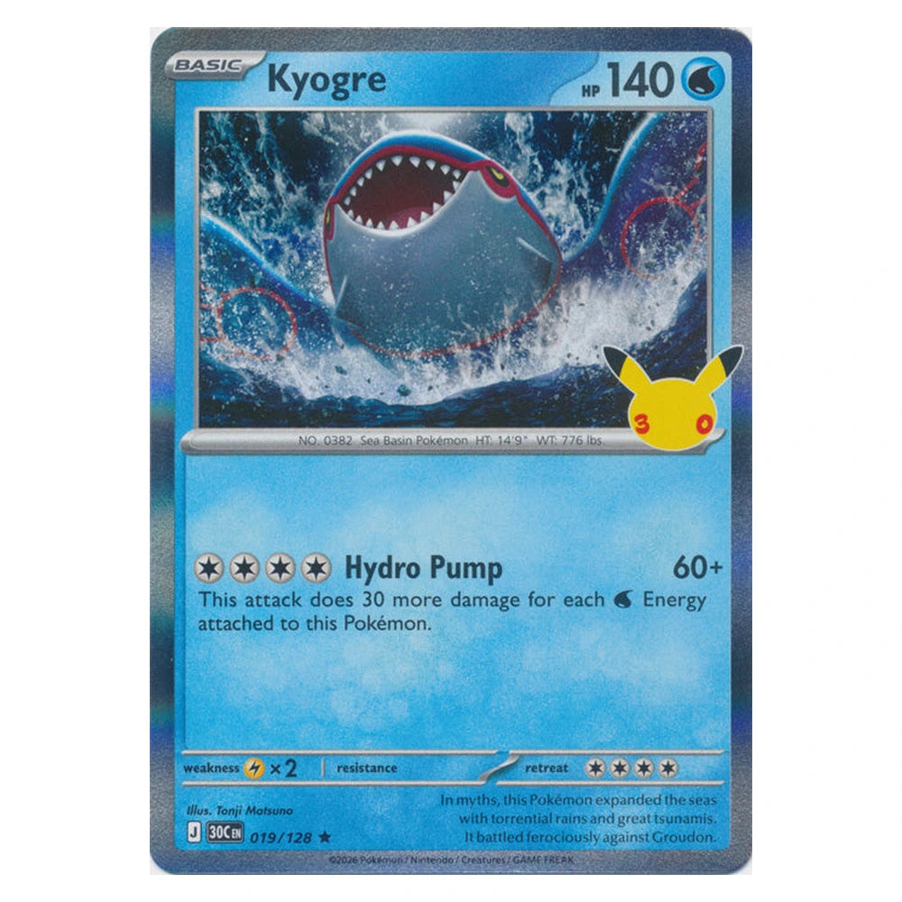 Kyogre : 30TH CELEBRATION (Holo) - 019/128