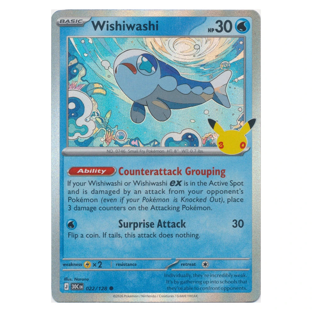 Wishiwashi : 30TH CELEBRATION (Holo) - 022/128
