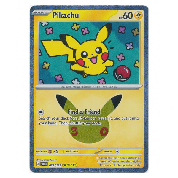 Pikachu : 30TH CELEBRATION (Holo) - 029/128