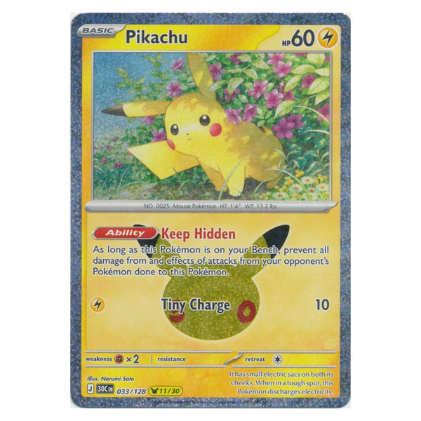 Pikachu : 30TH CELEBRATION (Holo) - 033/128