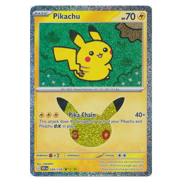 Pikachu : 30TH CELEBRATION (Holo) - 034/128