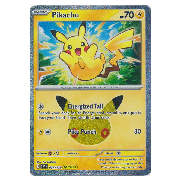 Pikachu : 30TH CELEBRATION (Holo) - 037/128
