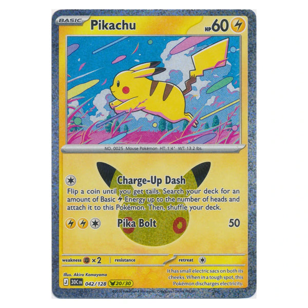 Pikachu : 30TH CELEBRATION (Holo) - 042/128