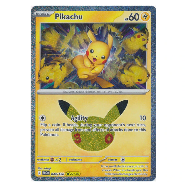 Pikachu : 30TH CELEBRATION (Holo) - 044/128