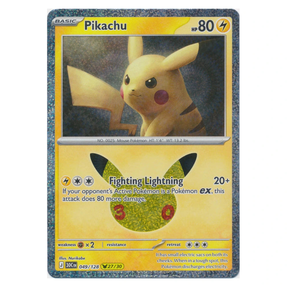 Pikachu : 30TH CELEBRATION (Holo) - 049/128