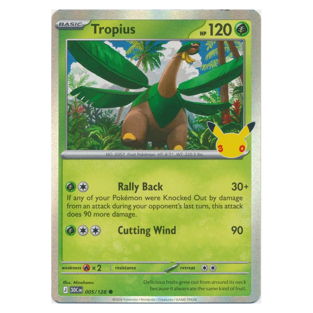 Tropius : 30TH CELEBRATION (Holo) - 005/128