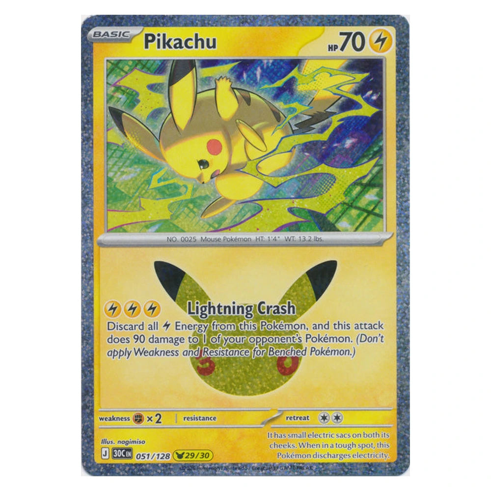 Pikachu : 30TH CELEBRATION (Holo) - 051/128