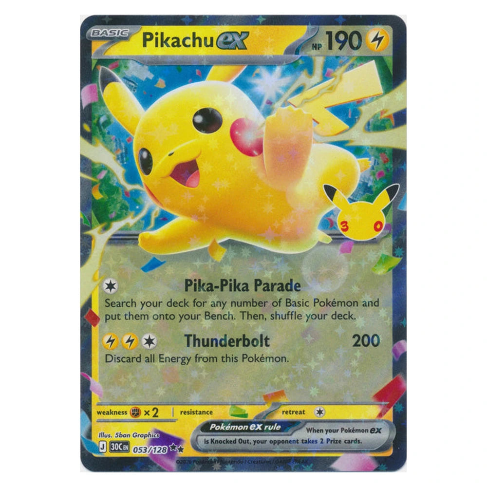 Pikachu ex : 30TH CELEBRATION - 053/128