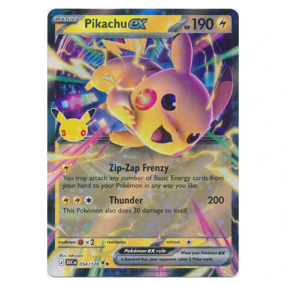 Pikachu ex : 30TH CELEBRATION - 054/128