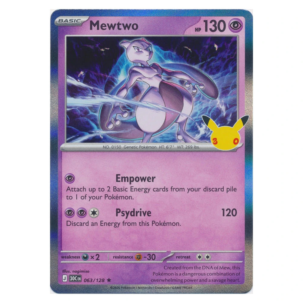 Mewtwo : 30TH CELEBRATION (Holo) - 063/128