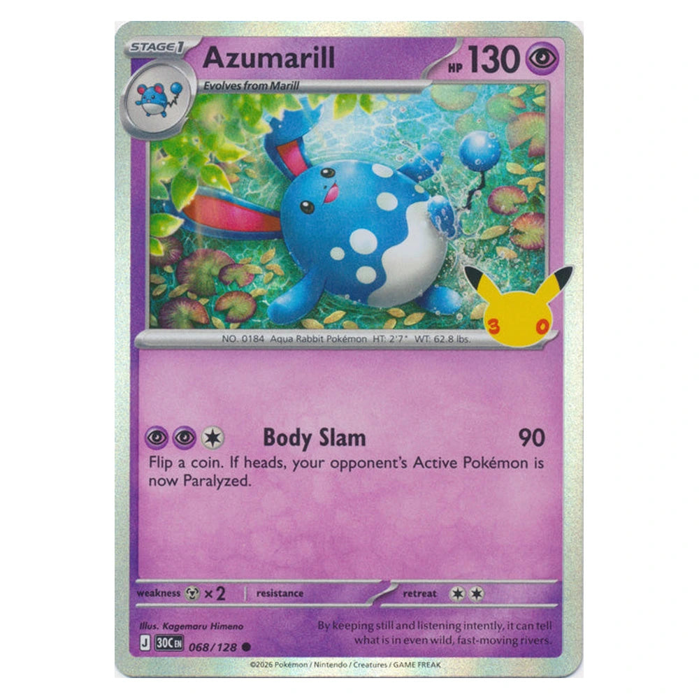 Azumarill : 30TH CELEBRATION (Holo) - 068/128