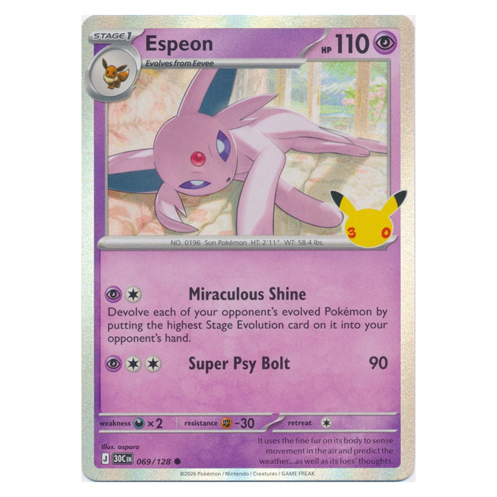 Espeon : 30TH CELEBRATION (Holo) - 069/128