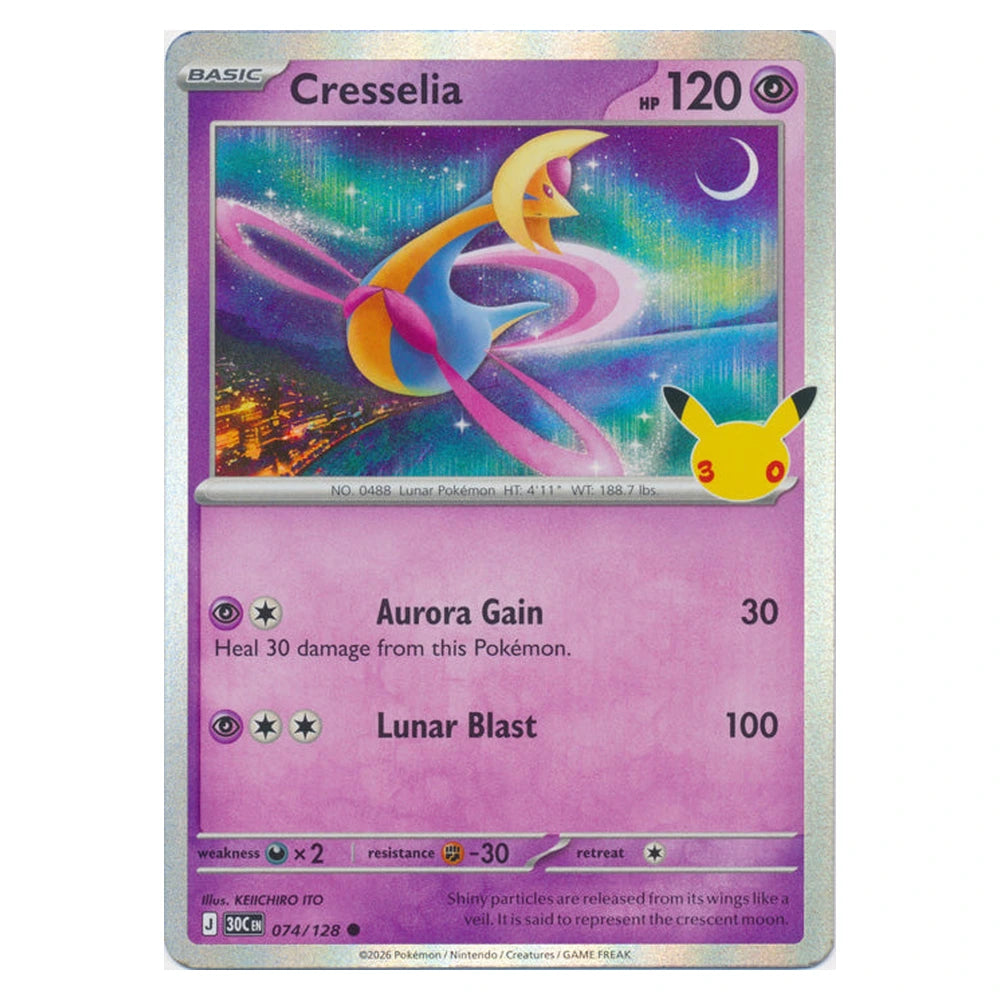 Cresselia : 30TH CELEBRATION (Holo) - 074/128