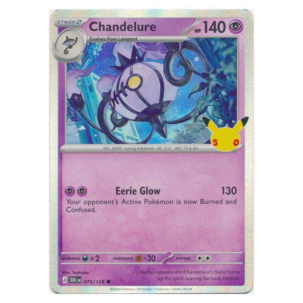 Chandelure : 30TH CELEBRATION (Holo) - 075/128