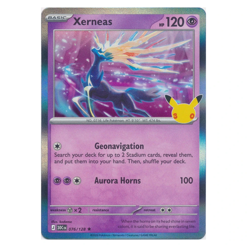 Xerneas : 30TH CELEBRATION (Holo) - 076/128